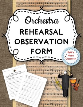Preview of ORCHESTRA Rehearsal Observation Form