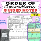 ORDER OF OPERATIONS Doodle Math Interactive Notebooks (Gui