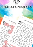 ORDER OF OPERATIONS FUN MAZE WORKSHEET/ DISTANT LEARNING