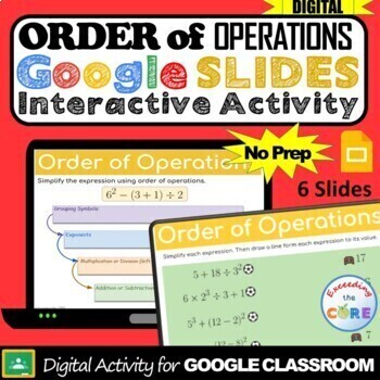 Preview of ORDER OF OPERATIONS | Interactive Activity | Google Slides Distance Learning