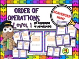 ORDER OF OPERATIONS (Level 1) Scavenger Hunt Task Cards