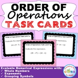 ORDER OF OPERATIONS (Numerical Expressions) - 40 Task Cards