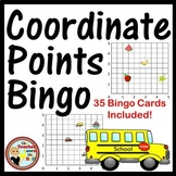 ORDERED PAIRS Coordinate Point Bingo Math Game w/ Decimals