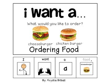 Preview of ORDERING: I want a... Ordering Food Adapted Book