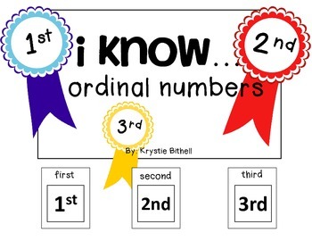 Preview of ORDINAL NUMBERS: 1st, 2nd, 3rd, Adapted Book Special Education Autism