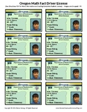 OREGON Math Driver's License - Math Fact Incentive Program -TEMPLATES - FREE