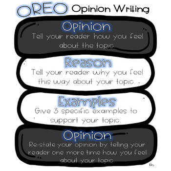 OREO Opinion Writing by A Primary State of Mind | TPT