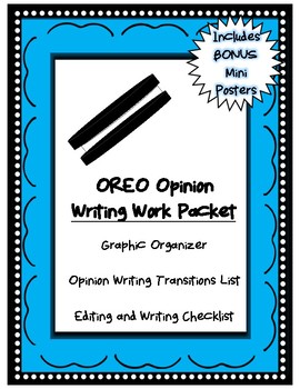 Preview of OREO Opinion Writing Bundle - Graphic Organizer, Writing Checklist, and MORE!