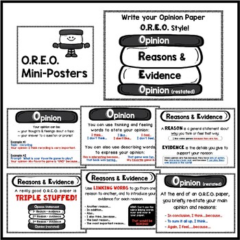 O.R.E.O. Opinion Writing by Fun for Learning  Teachers 