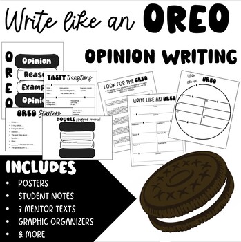 Preview of OREO Writing- Opinion & Persuasive Writing- Notes, Practice, Graphic Organizers