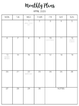 Monthly Plans Organiser! by MissNeedsANap | TPT