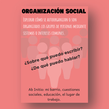 Preview of ORGANIZACIÓN SOCIAL: BANCO DE PREGUNTAS