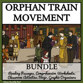 ORPHAN TRAIN BUNDLE - READING COMPREHENSION, ACTIVITIES, &