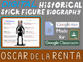 OSCAR DE LA RENTA Digital Historical Stick Figure Biograph