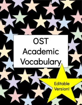 Preview of OST ELA Vocabulary Cards for grades 3-5 (EDITABLE & PDF Versions Available!!)