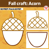 OT ACORN FALL craft: Color, Cut, Glue autumn craft templat