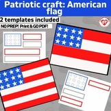 OT American Flag Craft template: Color, Cut, Glue Craft: n