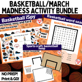 OT BASKETBALL MARCH MADNESS ACTIVITY BUNDLE (craft, ispy,w