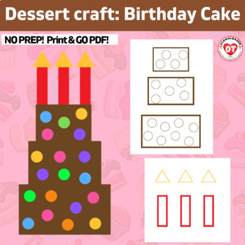 DIY Cardboard Birthday Cake Puzzle Craft