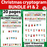 OT CHRISTMAS Cryptogram Bundle: 20 no prep worksheets: Dec