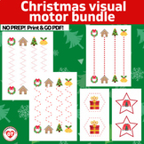 OT CHRISTMAS visual motor worksheets: tracing/copying line
