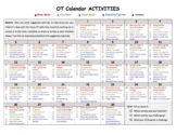 OT Calendar Activities - EDITABLE