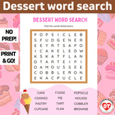 OT DESSERT themed Word search worksheet