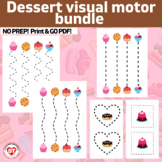 OT DESSERT visual motor worksheets: tracing/copying lines 