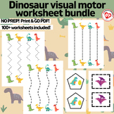 OT DINOSAUR visual motor worksheets tracing & copying line