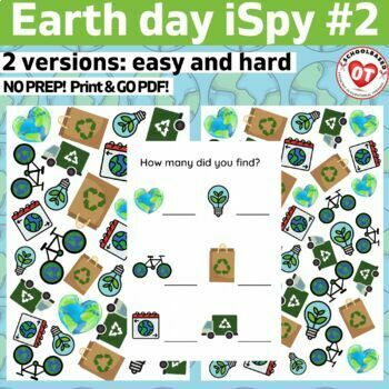 Preview of OT EARTH DAY #1 ispy: search, find and count ispy worksheets