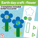 OT EARTH DAY flower craft: print & go color, cut, glue cra