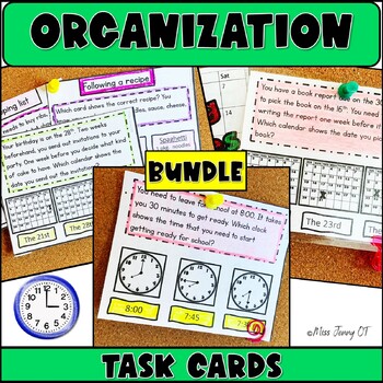 Preview of OT Executive Functioning Activities Organization Planning Task Cards BUNDLE