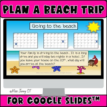 Preview of OT Executive Functioning Activities Plan a Beach Trip for Google™ Slides