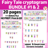 OT FAIRY TALE CRYPTOGRAM WORKSHEET bundle: 20 no prep page