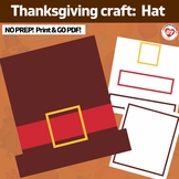OT Fall/thanksgiving Hat craft: Color, Cut, Glue no prep p