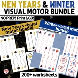 OT NEW YEARS & WINTER prewriting line & shape worksheet bu