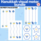 OT HANUKKAH visual motor worksheets: tracing/copying lines