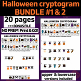 OT Halloween Cryptogram Bundle: 20 no prep worksheets + BO