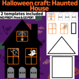 OT Halloween haunted house craft: Color, Cut, Glue templat