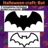 OT Halloween themed bat craft: Color, Cut, Glue template: 