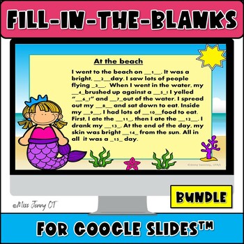 Preview of OT Handwriting Practice Fill in the Blanks Google Slides™ BUNDLE