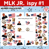 OT MLK JR. themed ispy:  search, find and count ispy worksheets