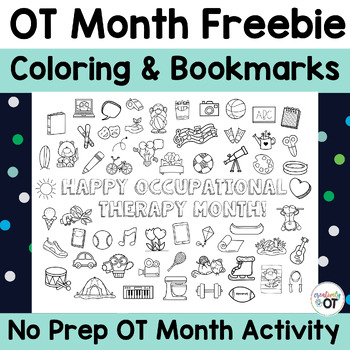 OT Month: Bookmarks and Coloring Freebie by Creatively OT | TPT