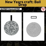 OT New Years Eve Ball drop craft: Color, Cut, Glue templat