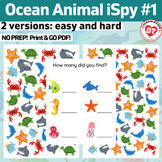 OT Ocean animal ispy #2: ocean themed search, find and cou