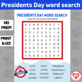 OT PATRIOTIC / presidents day Word search worksheet visual