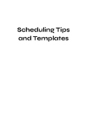 OT, PT, and Speech Scheduling Pack - Scheduling Sheets and Tips