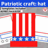 OT Patriotic  Craft: memorial DAY Hat Color, Cut, Glue Cra