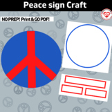 OT Peace Sign craft: color, cut, paste craft