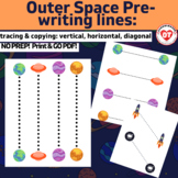 OT SPACE Prewriting worksheets trace/copy Horizontal,Verti